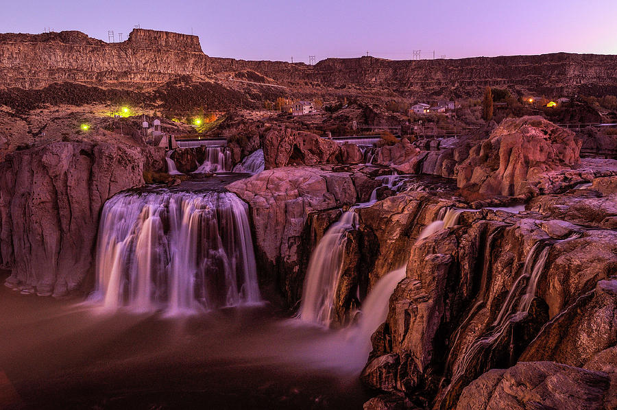 Waterfalls, Twin Falls, Idaho Digital Art by Heeb Photos