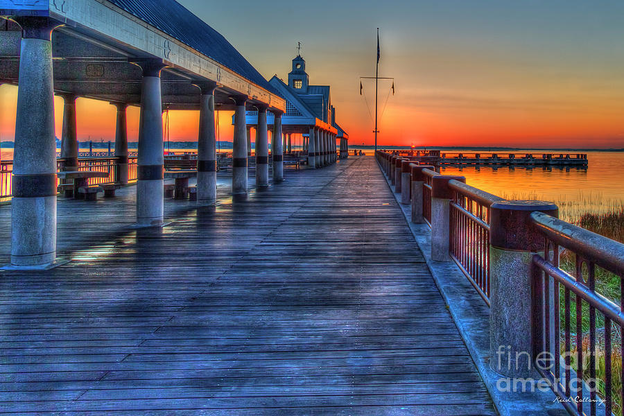Charleston Sc Photograph - Waterfront Park Pier Sunrise Charleston South Carolina Landscape Art by Reid Callaway