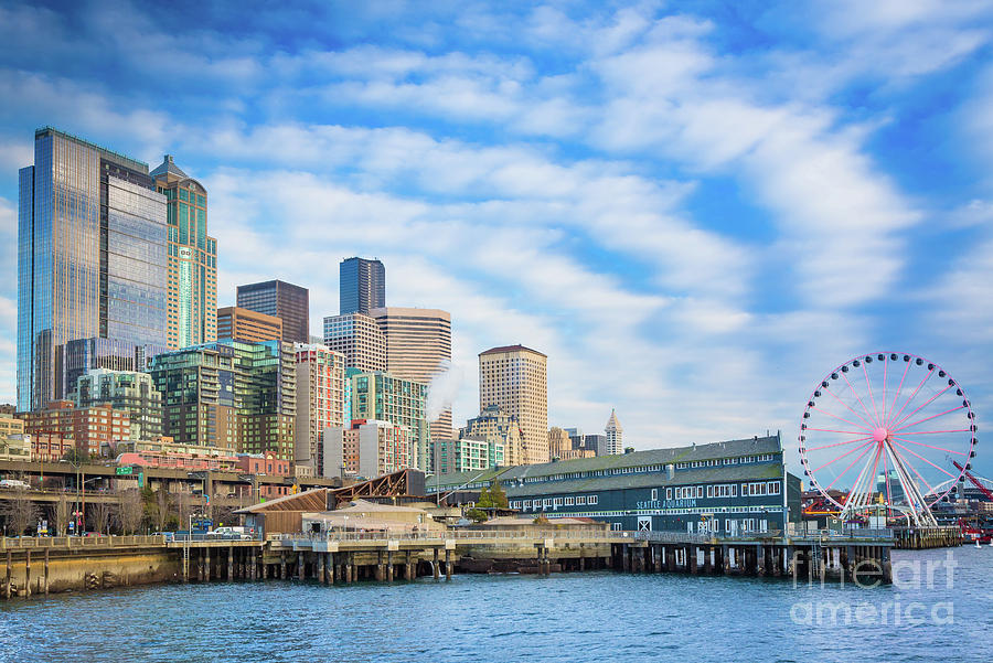 Seattle Photograph - Waterfront Skyline by Inge Johnsson