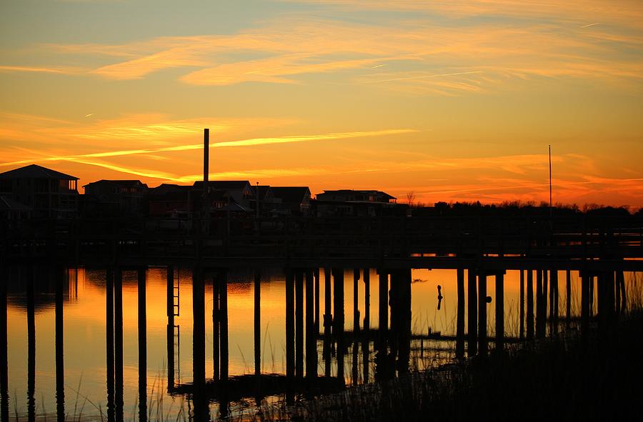 Waterfront Sunset Photograph by Cynthia Guinn