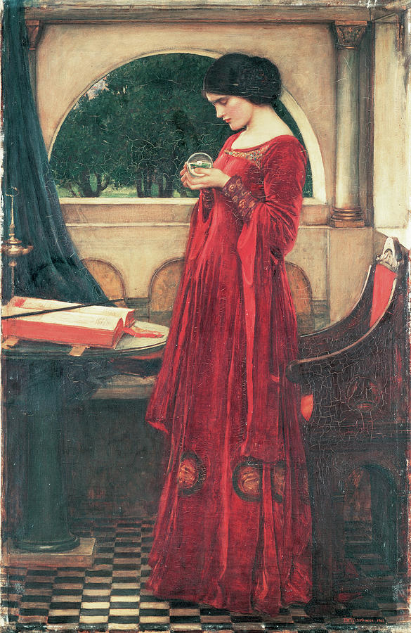 Book Painting - Waterhouse-the Crystal Ball by Portfolio Arts Group