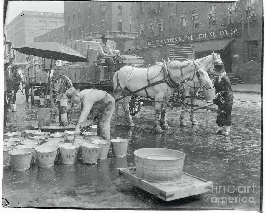 Watering Horses In 1927 Photograph by Bettmann