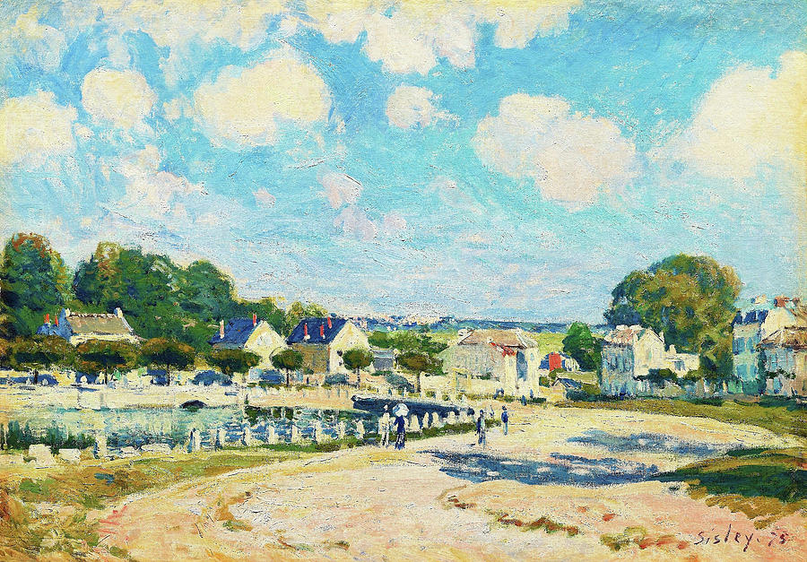 Watering Place at Marly - Digital Remastered Edition Painting by Alfred Sisley