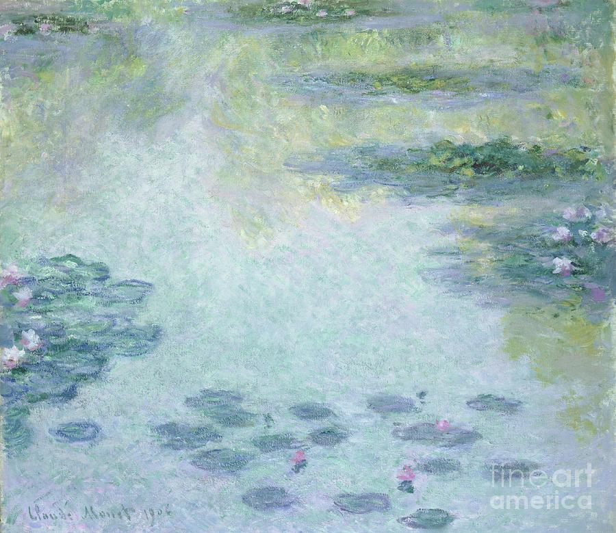 Claude Monet Drawing - Waterlilies, 1906 by Heritage Images