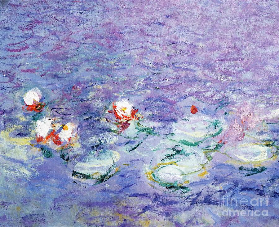 Waterlilies By Claude Monet, Detail Painting by Claude Monet