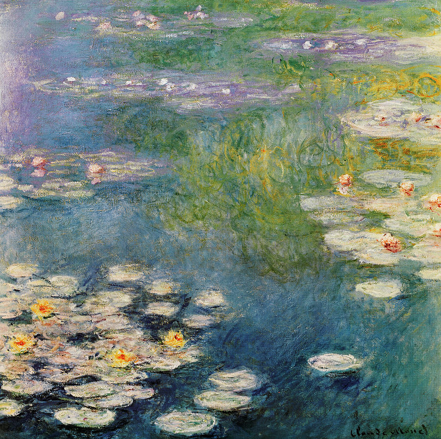 Nature Painting - Waterlillies At Giverny 1908 by Masters Collection