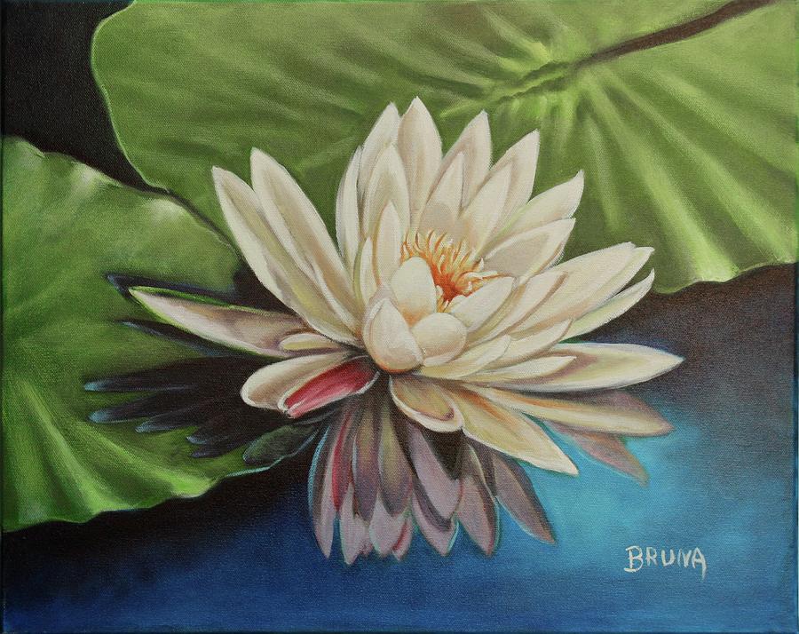 Nature Painting - Waterlily Bloom by Bruna Christian