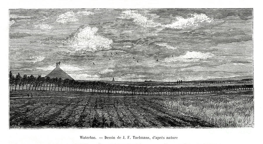 Waterloo, Belgium, 1886. Artist J F Drawing by Print Collector