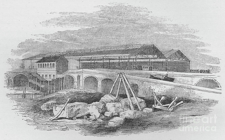 Waterloo Railway Station Drawing by Print Collector