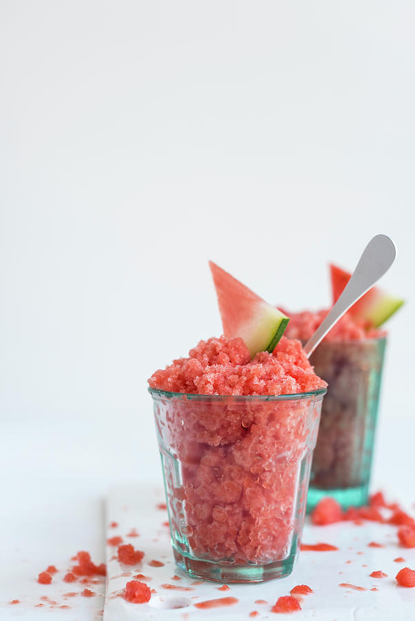 Watermelon And Aperol Granita Photograph by Great Stock!