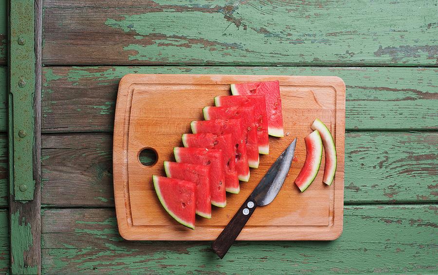 Watermelon Are Chopping Board Photograph by Ewgenija Schall