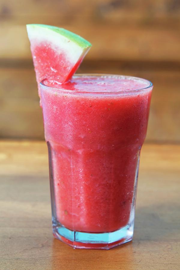 Watermelon Juice Blended With Ice Photograph by Amy Kalyn Sims