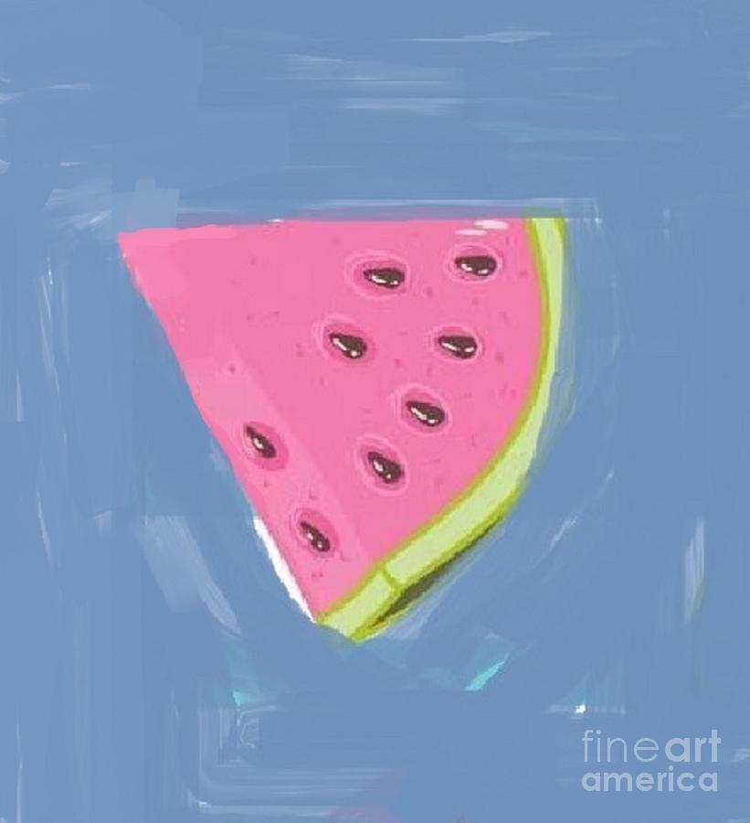 Watermelon Slice  Painting by Vesna Antic
