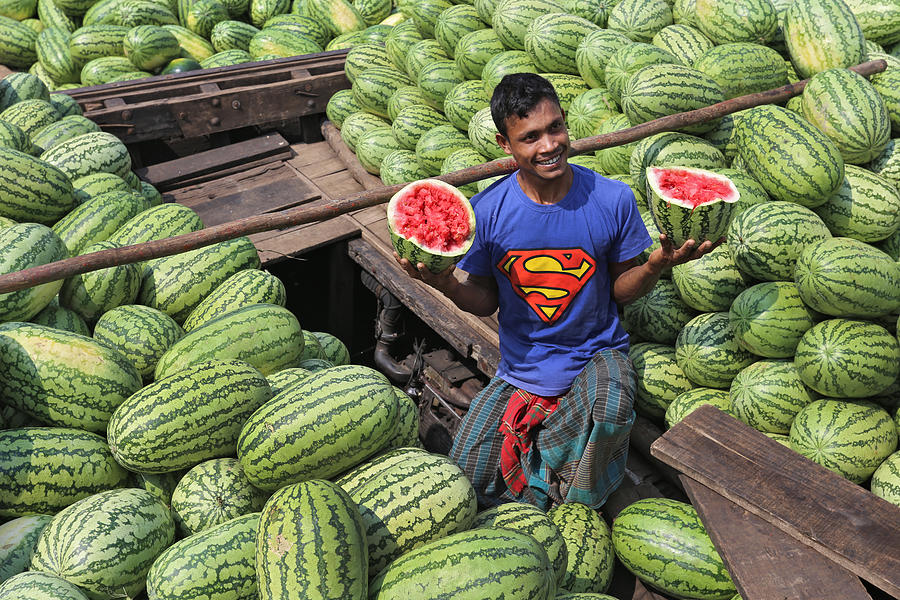 Watermelon Vendor Photograph by Pinu Rahman | Pixels