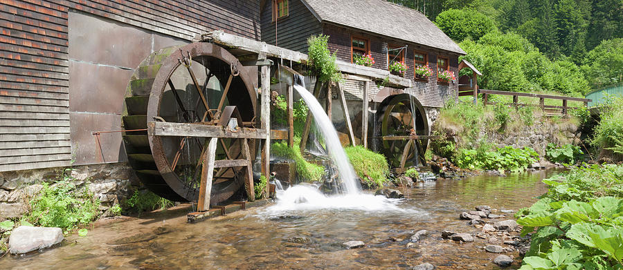 Watermill In A Forest, Hexenloch Mill Photograph by Panoramic Images