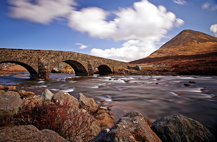Waters Edge At Sligachan Bridge, Isle Photograph by Roj Whitelock