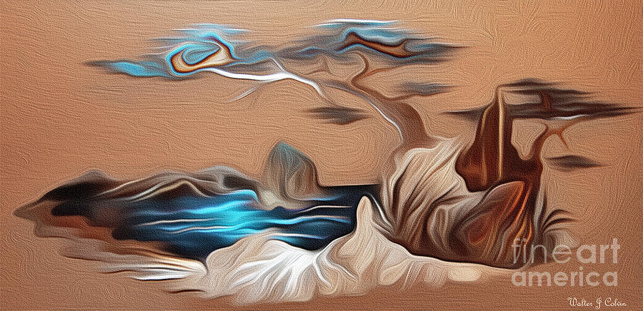 Waters Edge Digital Art by Walter Colvin