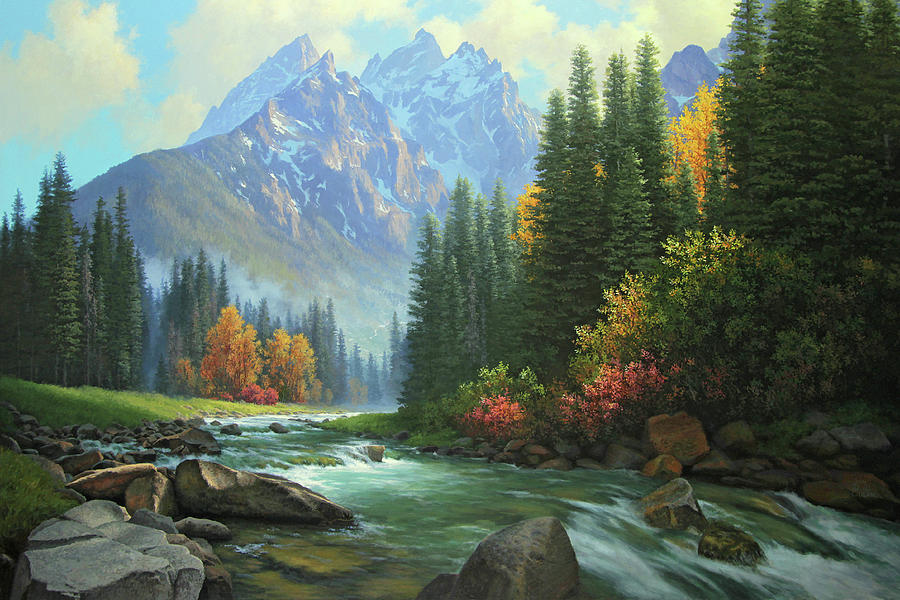 Waters of the Mountains Painting by John Cogan - Fine Art America