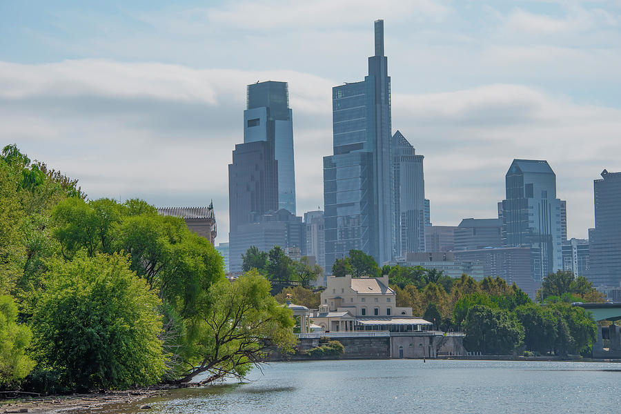 Waterworks and Philadelphia Cityscape Photograph by Bill Cannon