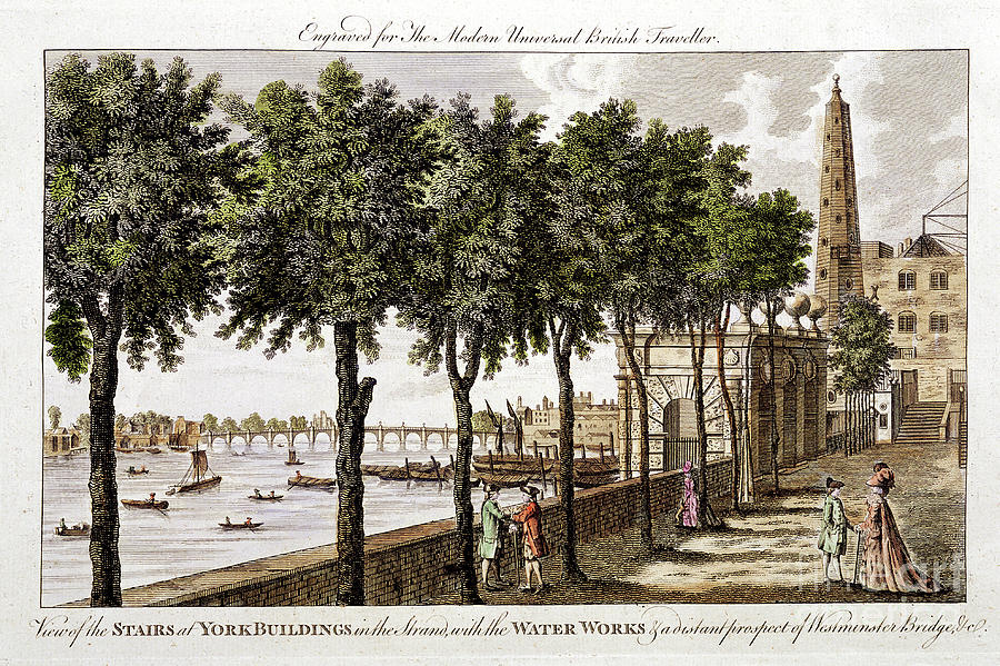 Waterworks At York Buildings, Strand Drawing by Print Collector