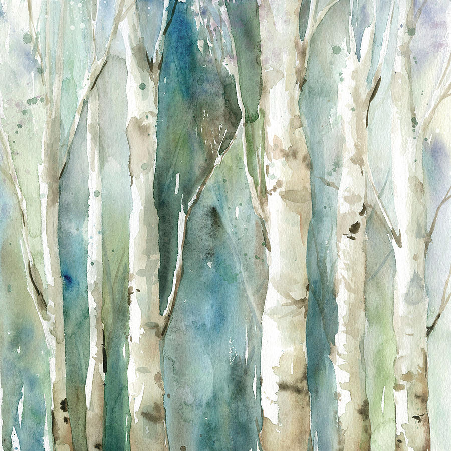 Watery Birch 1 Painting by Carol Robinson