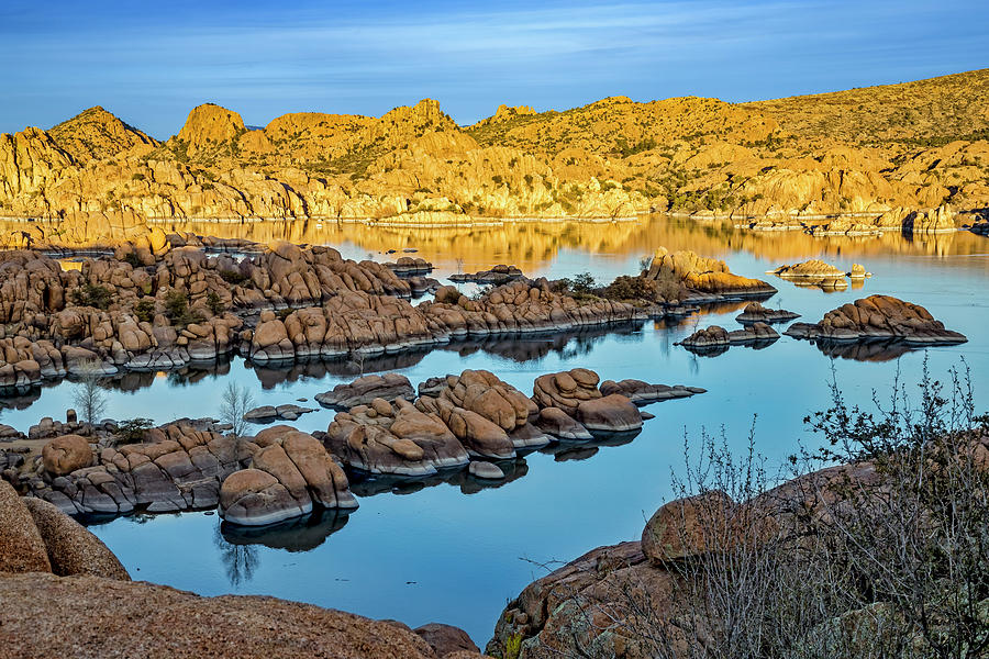 Watson Lake with Setting Sun Photograph by Kelley King