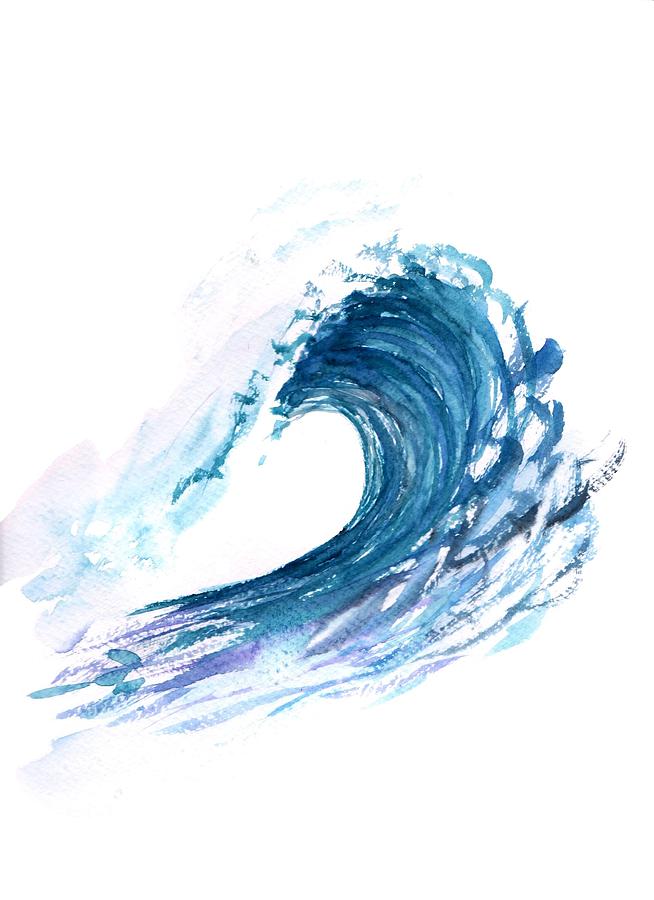 Wave 6 Painting by Sweeping Girl - Fine Art America