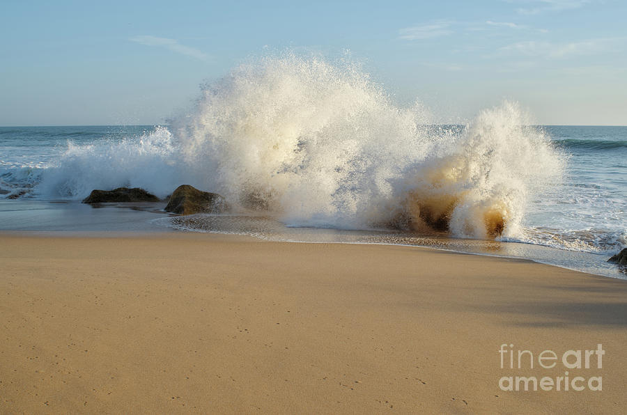Wave and Rocks in Salgado Beach by Angelo DeVal Wave and Rocks in Salgado Beach by Angelo DeVal