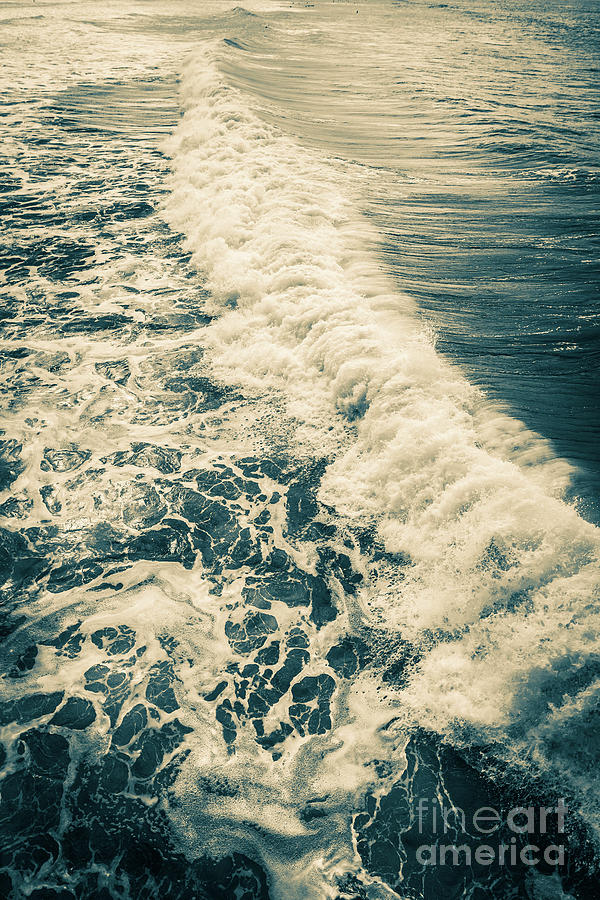 San Diego Photograph - Wave Crystal Pier Pacific Beach San Diego by Edward Fielding