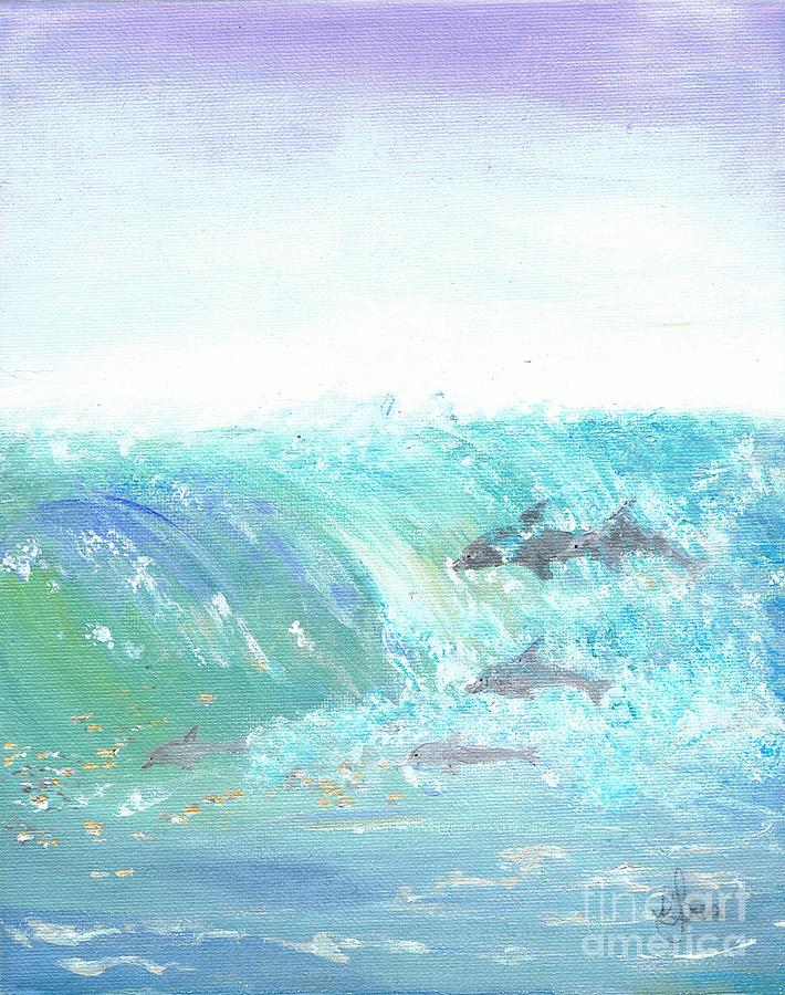 Wave Front Painting by Karen Jane Jones