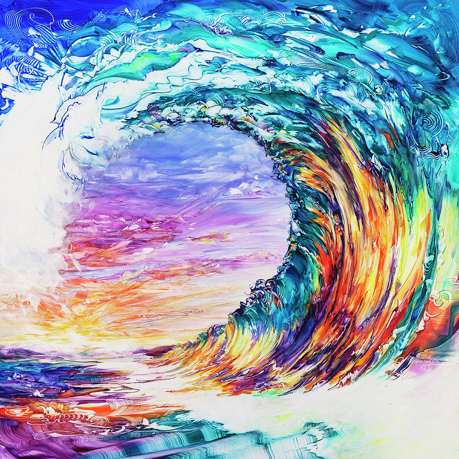 Sunset Painting - Wave of Promises by Susan Card