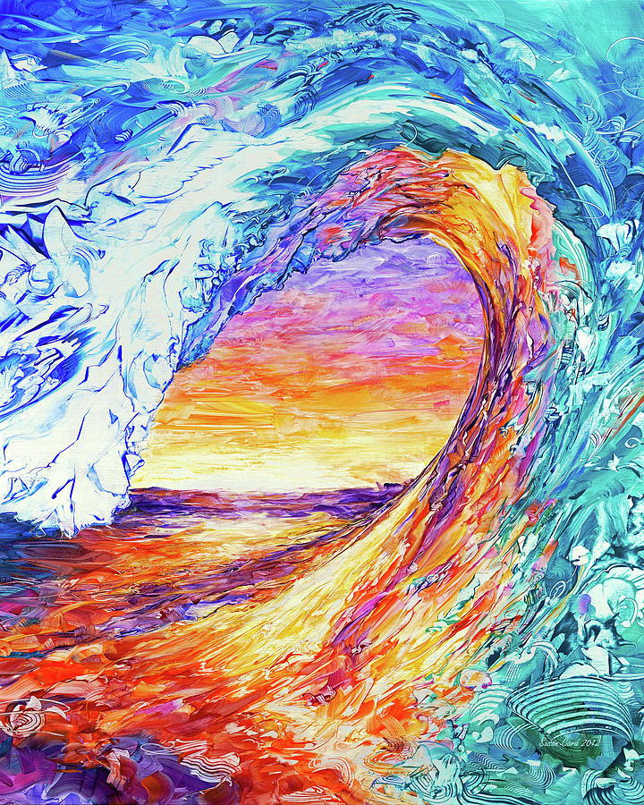 Wave of The Harvest/Creativity Vertacle Painting by Susan Card