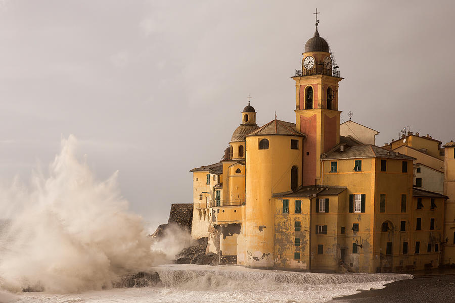Wave On Camogli Photograph by Paolo Bolla
