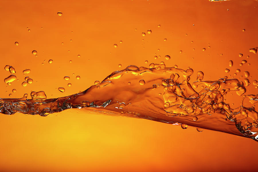 Wave Orange Photograph by Hirkophoto