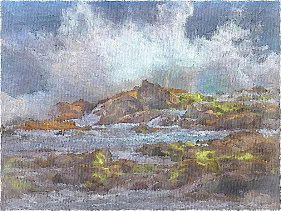 Waves Against Shore Painting By Philip White - Fine Art America