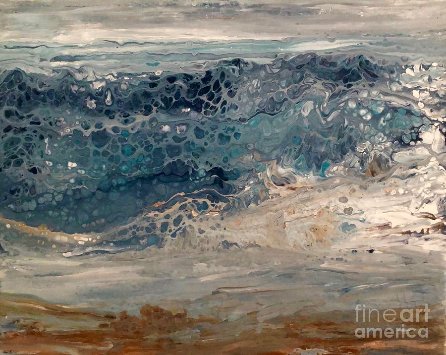 Waves Painting by Anne F Marshall