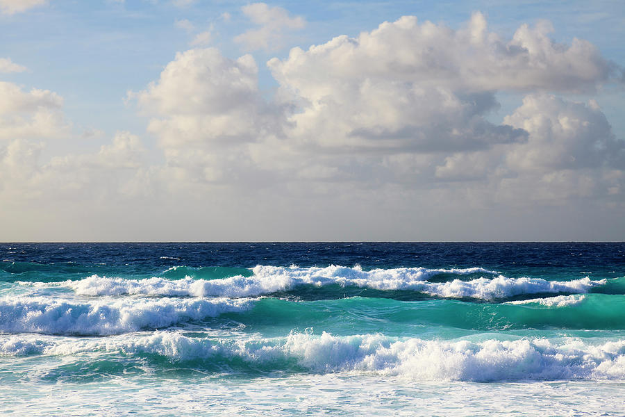 Scenic Photograph - Waves At Grand Anse, La Digue by F. Lukasseck Scenic Photograph - Waves At Grand Anse, La Digue by F. Lukasseck