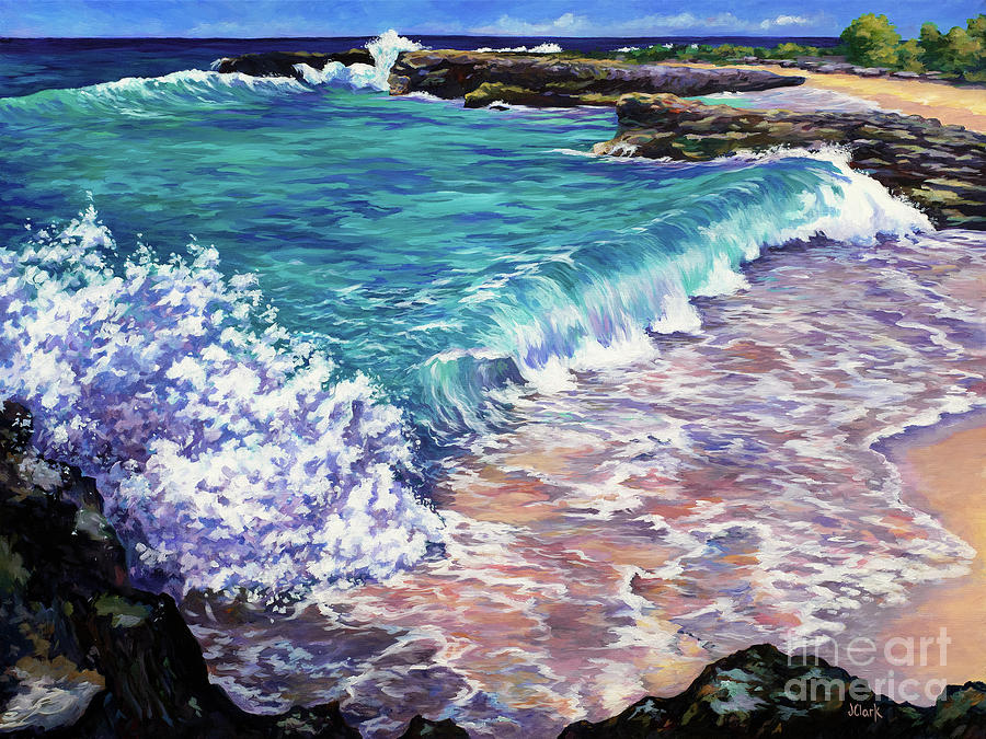 Smith Painting - Waves At Smith Cove by John Clark Smith Painting - Waves At Smith Cove by John Clark