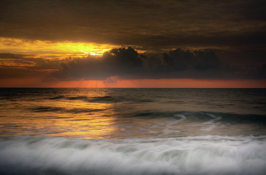 Waves At Sunrise Photograph by Greg and Chrystal Mimbs