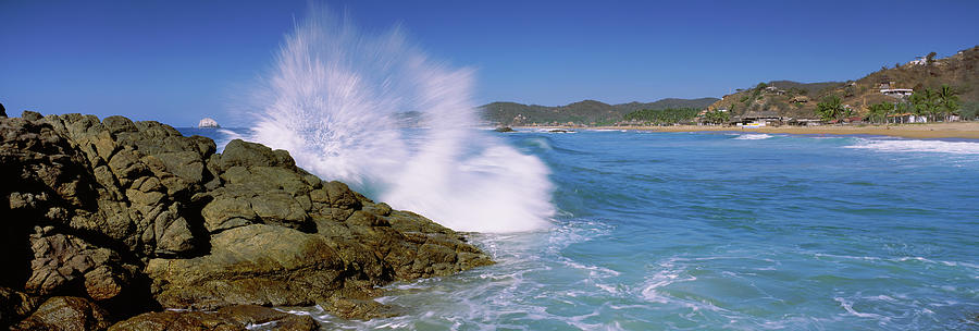 Waves Breaking Against Rocks, Puerto Photograph by Panoramic Images