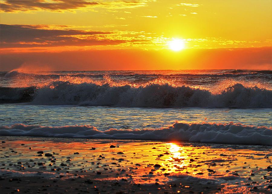 Waves Breaking Dawn Photograph by Larry Kniskern - Fine Art America