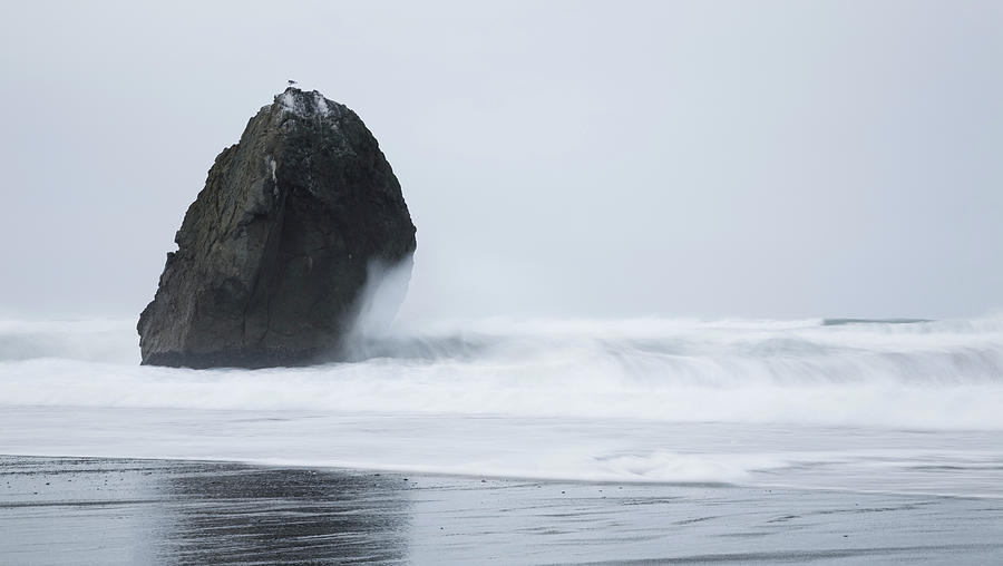 Waves Crashing Into Rock Near Cannon Photograph by Steven Errico