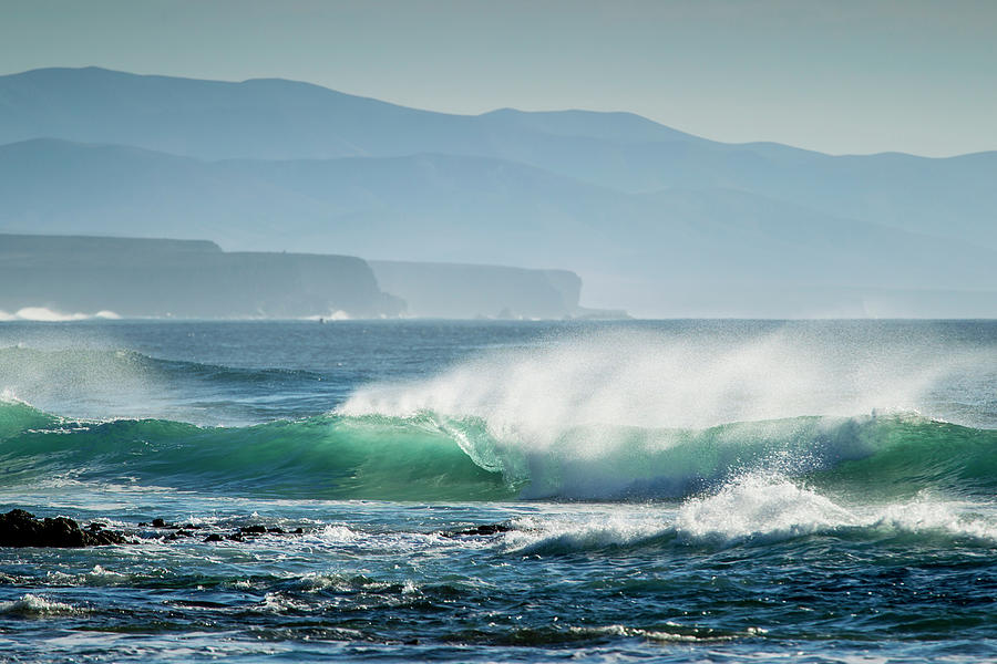 Waves Crashing On Beach Photograph by Jackstar