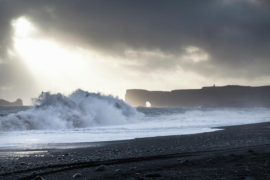 Waves Crashing On Sandy Beach Photograph by Elli Thor Magnusson Waves Crashing On Sandy Beach Photograph by Elli Thor Magnusson