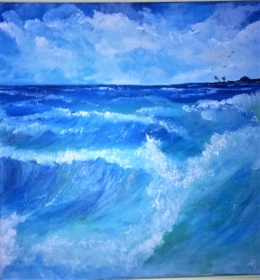 Beach Painting - Waves by Deborah Boyd