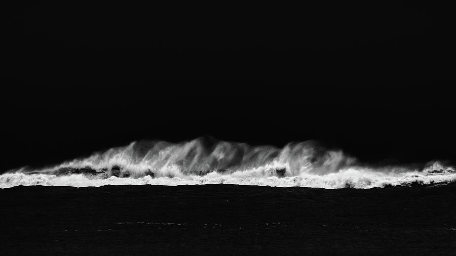 Waves In Black And White Photograph by Jorg Becker
