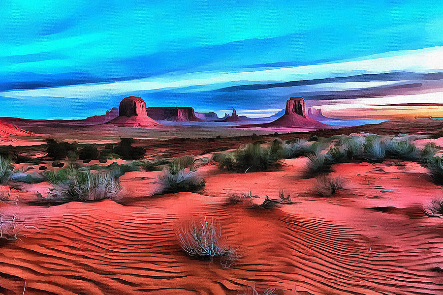 Waves in the Sand by Fine Art Western Paintings Waves in the Sand by Fine Art Western Paintings