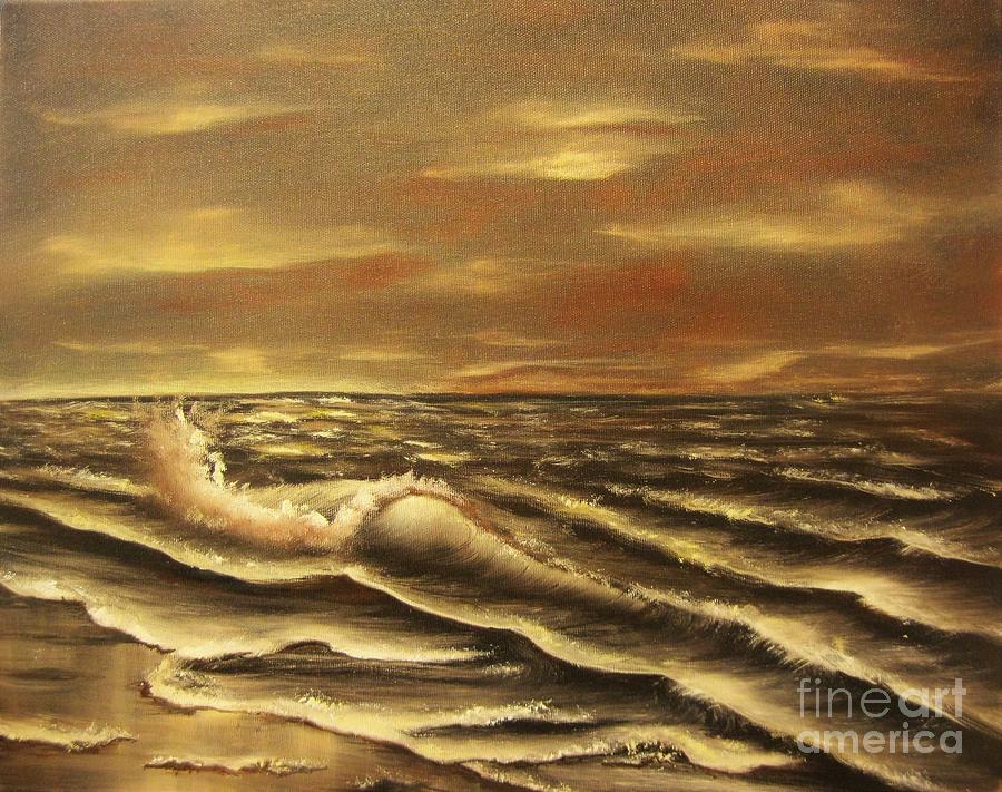 Waves Painting by Lia Van Elffenbrinck