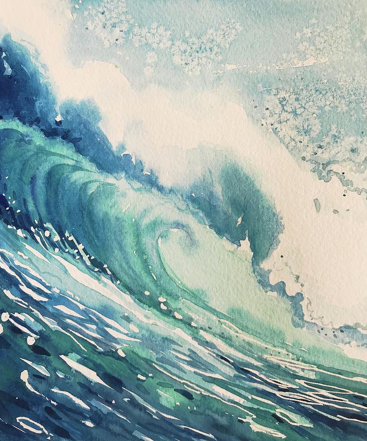 Carmel Painting - Waves by Luisa Millicent