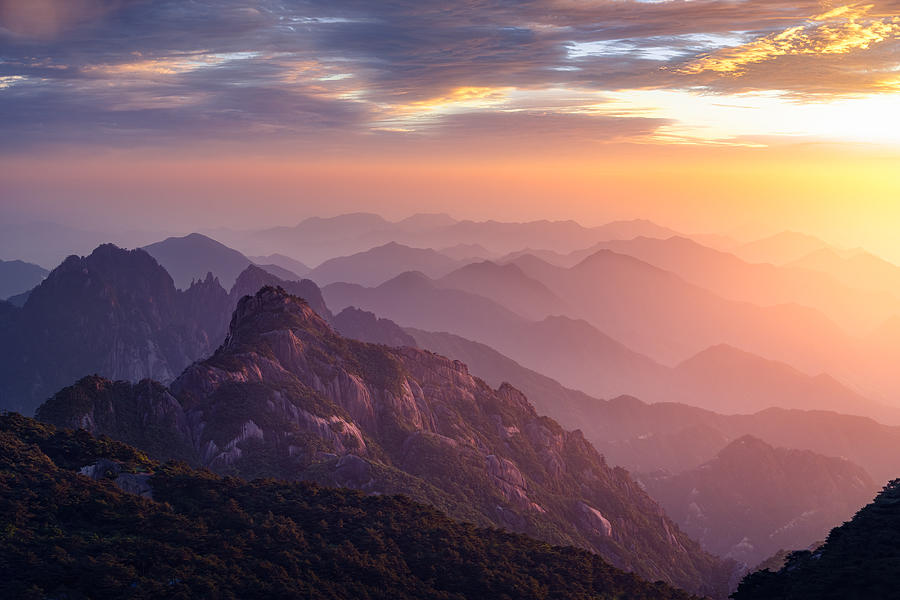 Waves Of Mountains Photograph by Damon Hao - Fine Art America